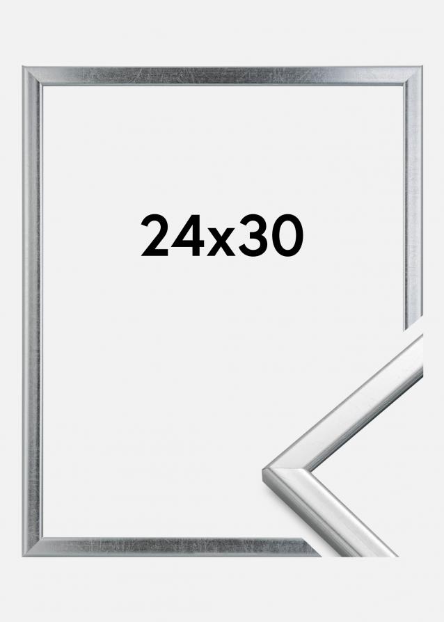 HHC Distribution Rahmen Slim Matt Antireflexglas Silber 24x30 cm