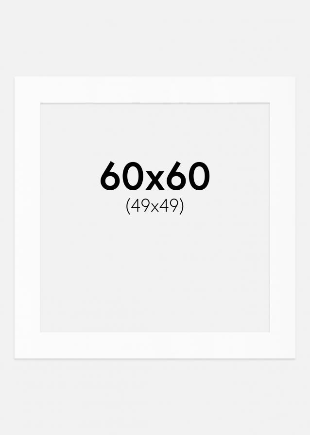 Artlink Passepartout Weiß Standard (weißer Kern) 60x60 cm (49x49)