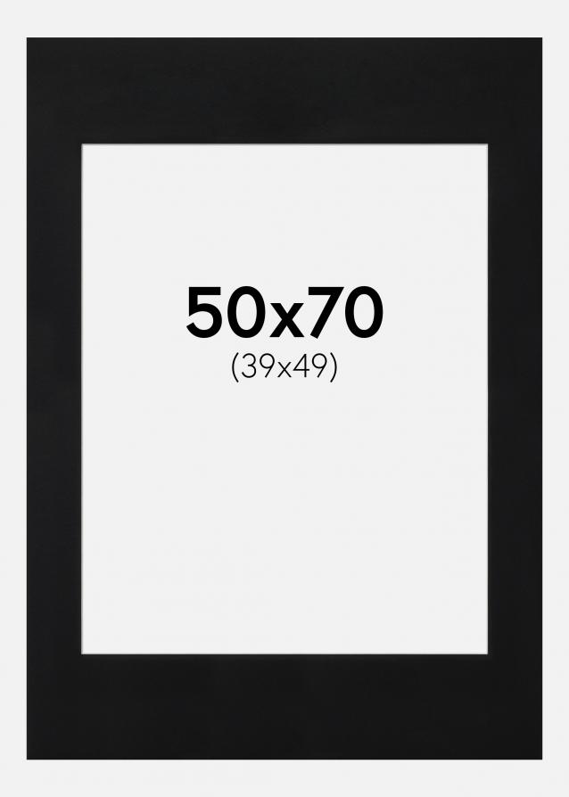 Artlink Passepartout Schwarz Standard (weißer Kern) 50x70 cm (39x49)