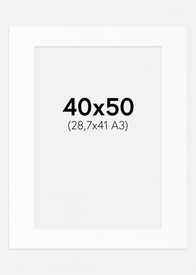 Artlink Passepartout Weiß Standard (weißer Kern) 40x50 cm (28,7x41 - A3)