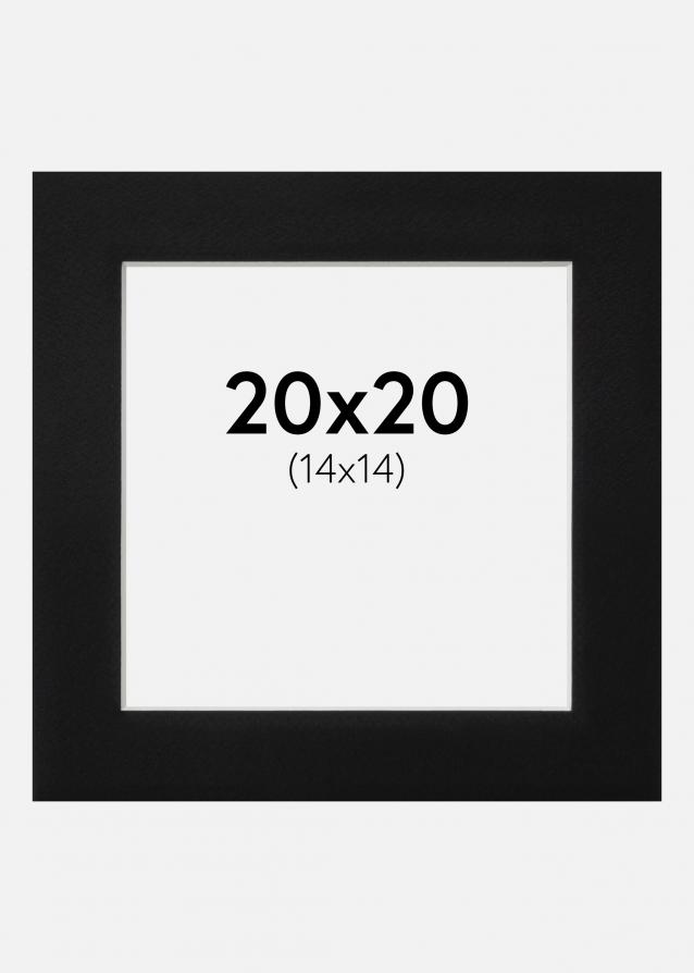Artlink Passepartout Schwarz Standard (weißer Kern) 20x20 cm (14x14)