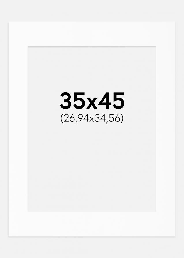 Artlink Passepartout Weiß Standard (weißer Kern) 35x45 cm (26,94x34,56)