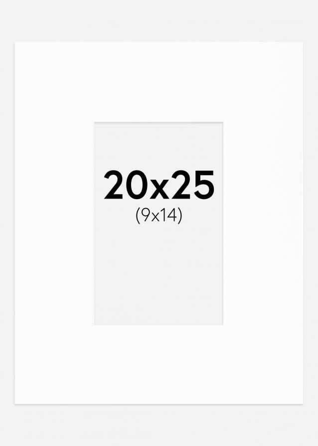 Artlink Passepartout XL Standard Weiß (weißer Kern) 20x25 cm (9x14)