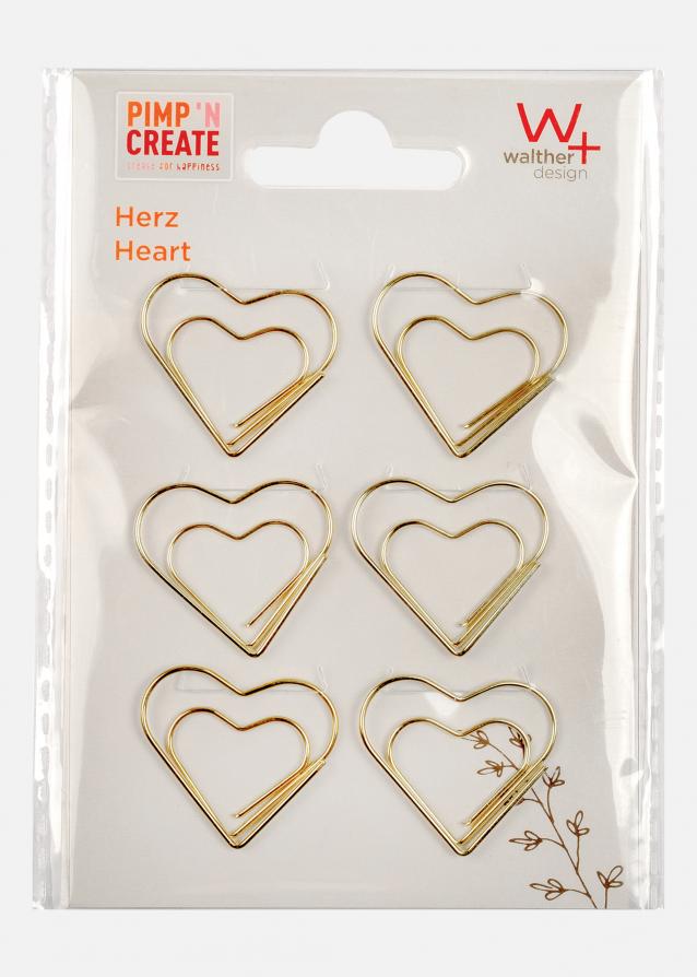 Walther PAC Metall Paperclip Heart Gold
