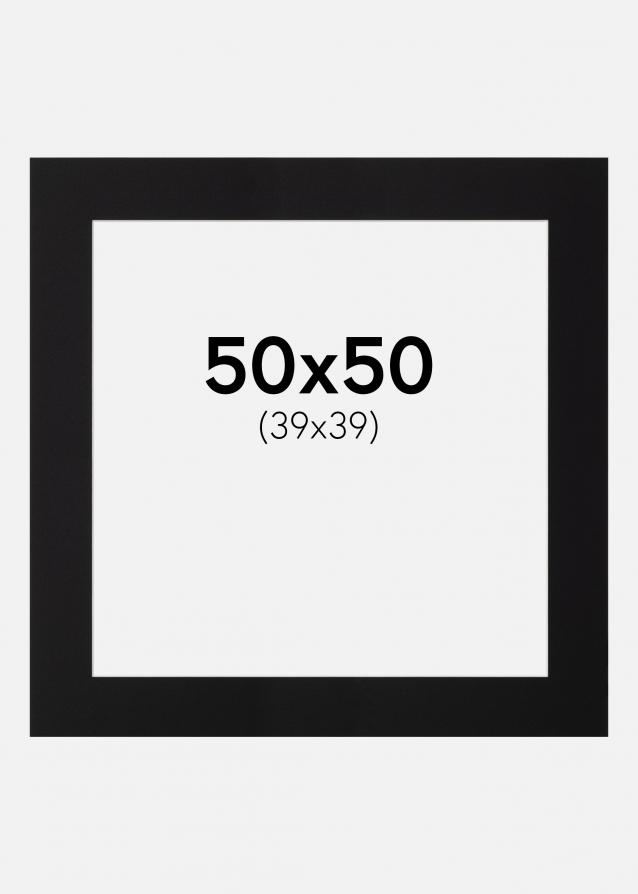Artlink Passepartout Schwarz Standard (weißer Kern) 50x50 cm (39x39)