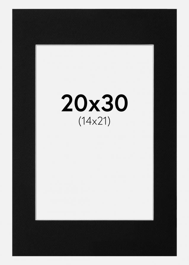 Artlink Passepartout Schwarz Standard (weißer Kern) 20x30 (14x21)
