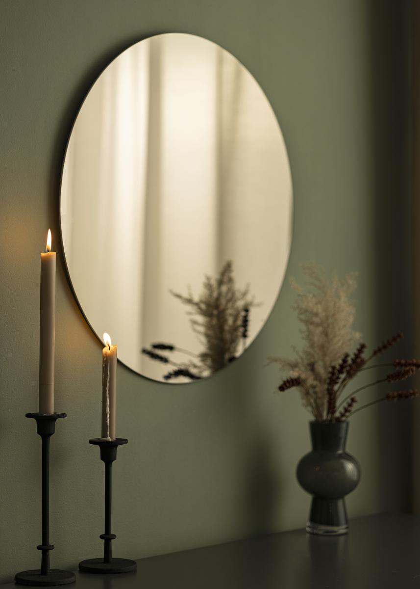 Hier KAILA Runder Spiegel mit Ablage - Schwarz 35x55 cm kaufen 