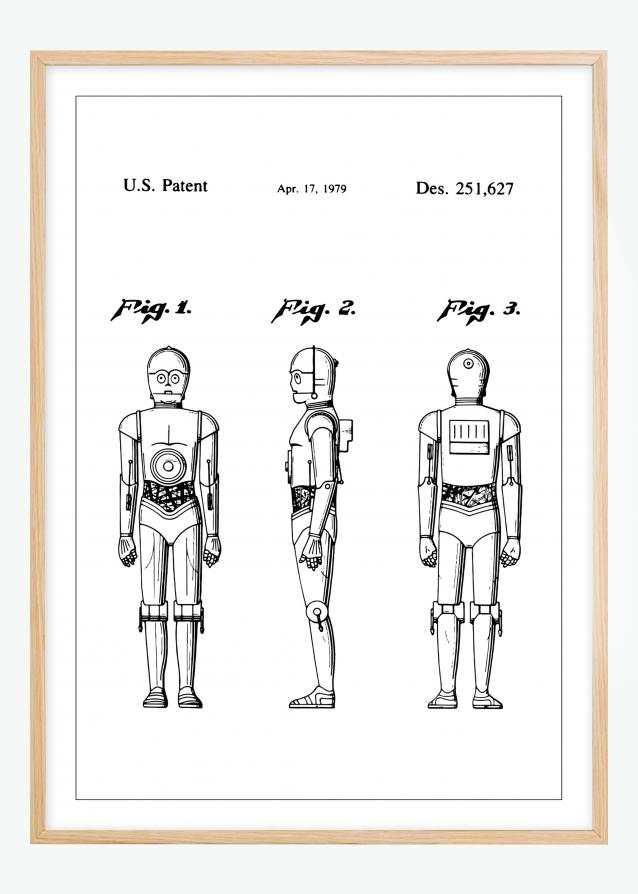 Bildverkstad Patentzeichnung - Star Wars - C-3PO Poster