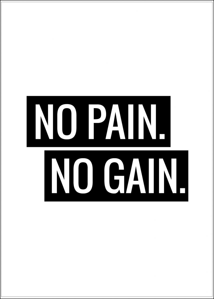 No pain no gain обои