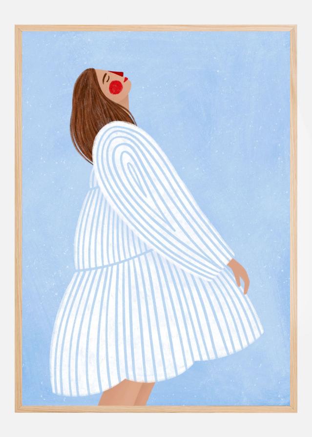 Bildverkstad The Woman With the Blue Stripes Poster