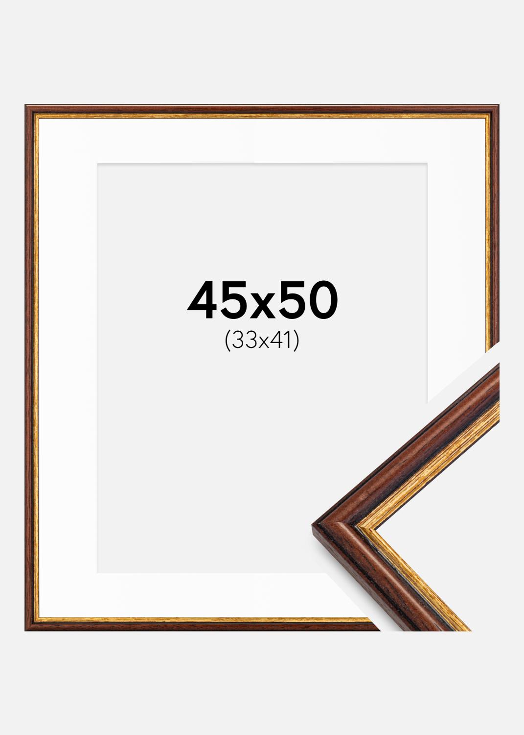 Product Image for Rahmen Horndal Braun 45x50 cm - Passepartout Weiß 34x42 cm