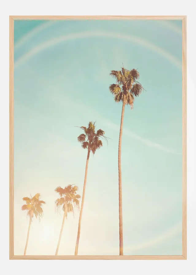 Bildverkstad Sunny Cali Palm Tree Poster