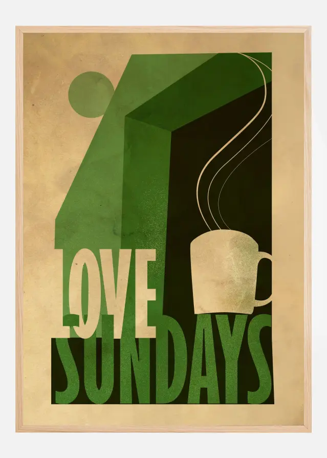 Bildverkstad Love Sunday print Poster