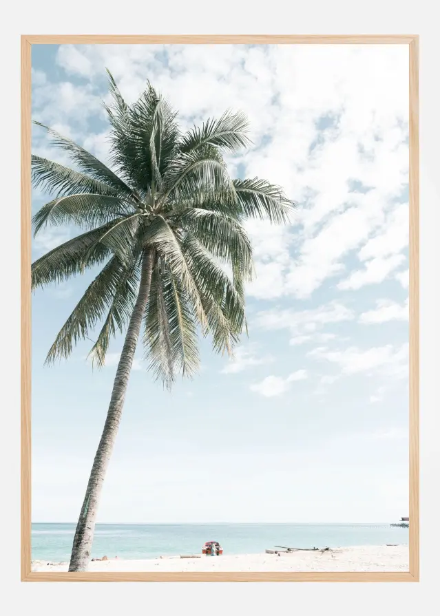 Bildverkstad Palm tree at the beach 2 Poster