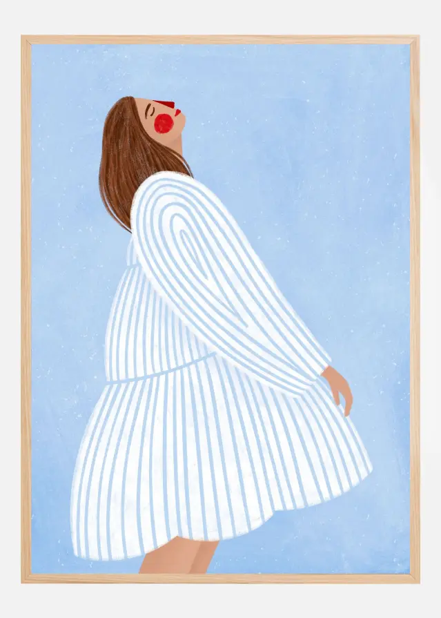 Bildverkstad The Woman With the Blue Stripes Poster