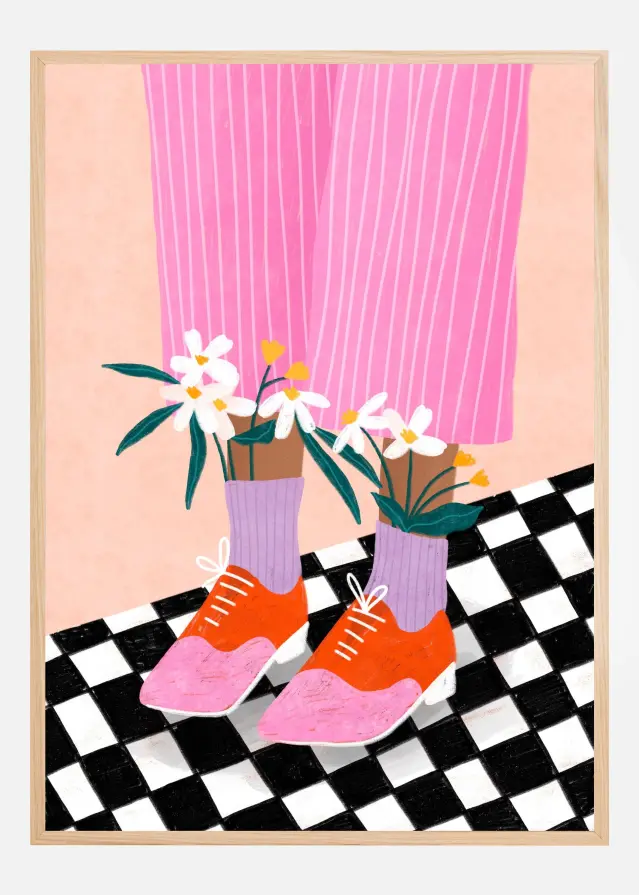 Bildverkstad Floral Socks Poster