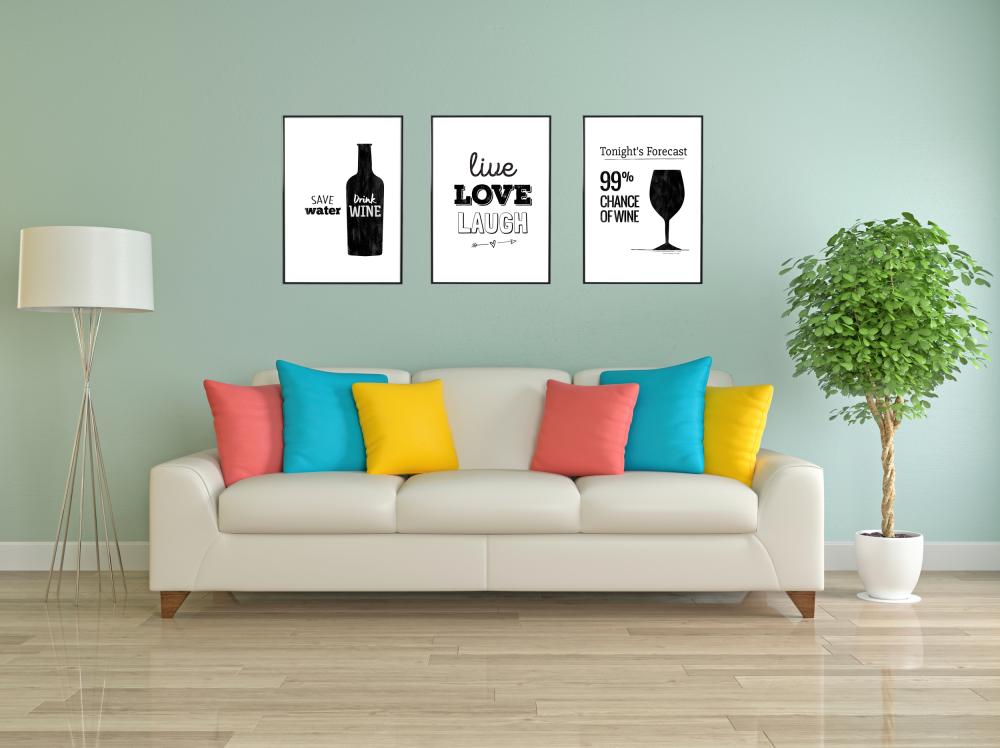 Bildverkstad Tonights Forecast 99% Chance of Wine Poster