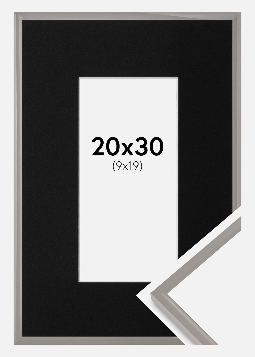 Product Image for Rahmen New Lifestyle Earth Grey 20x30 cm - Passepartout Schwarz 10x20 cm