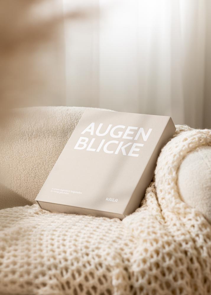 BGA KAILA AUGENBLICKE Creme - Coffee Table Photo Album (60 Schwarze Seiten)