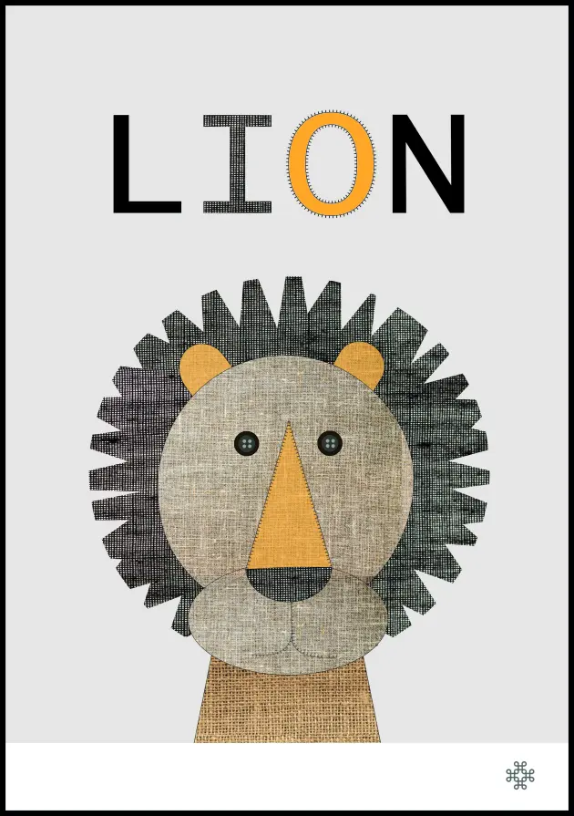 Bildverkstad Fabric lion Poster