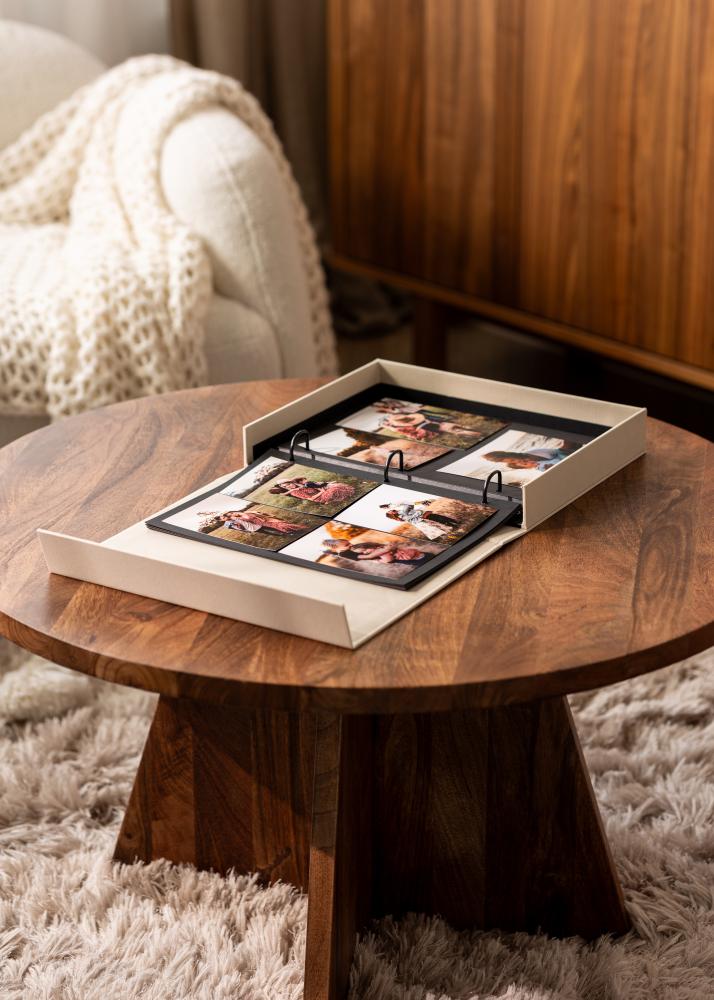 BGA KAILA AUGENBLICKE Creme - Coffee Table Photo Album (60 Schwarze Seiten)