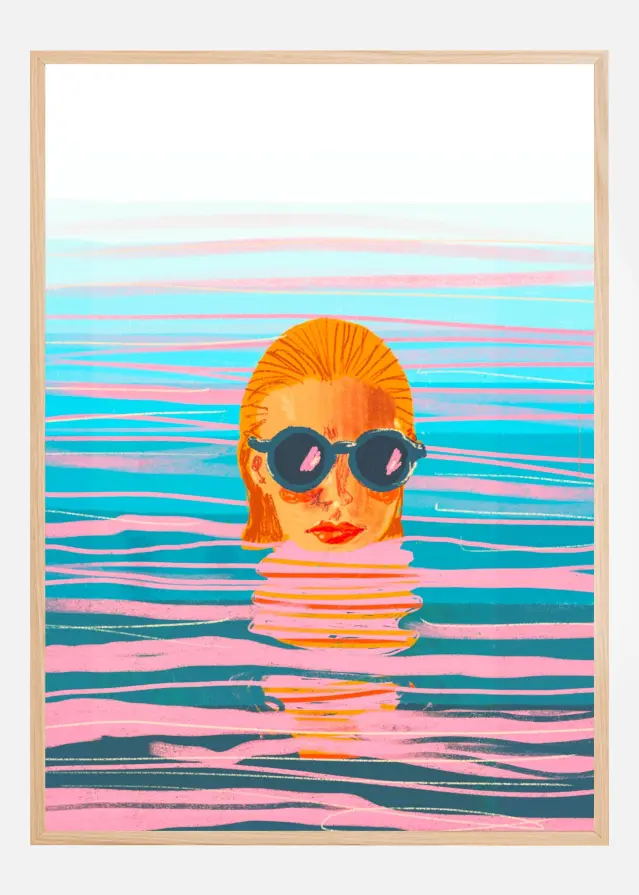 Bildverkstad Ocean swim Poster