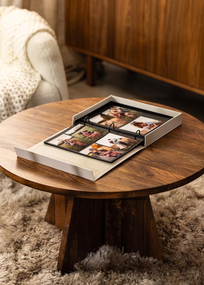 KAILA KAILA MOMENTS Creme - Coffee Table Photo Album (60 Schwarze Seiten)