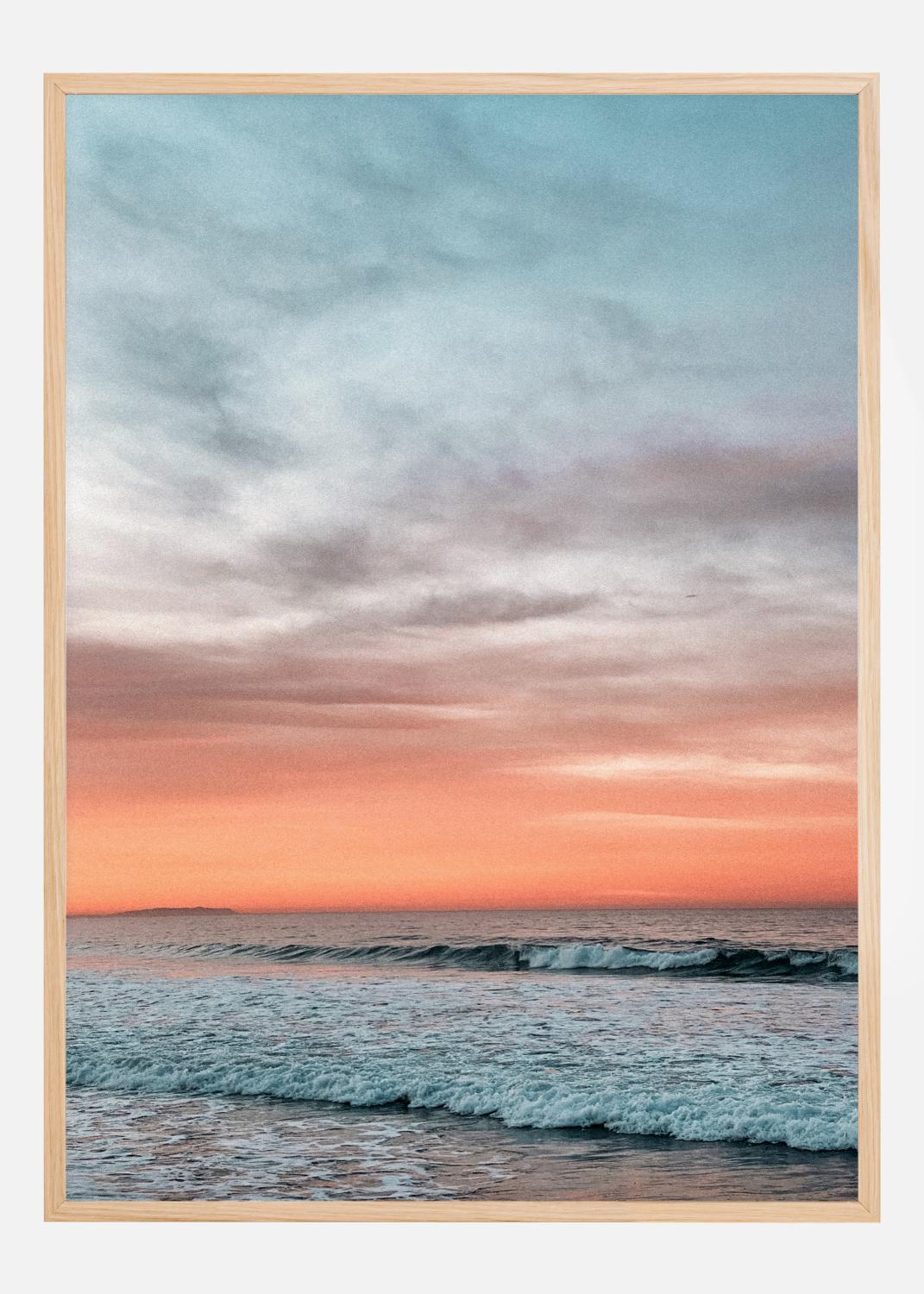 Product Image for Waves Under Sunset Poster (30x40 cm)