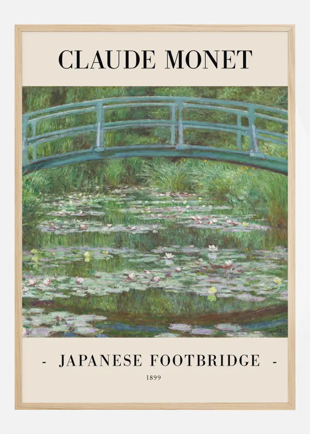 Bildverkstad Claude Monet -Japanese Footbridge 1899 Poster