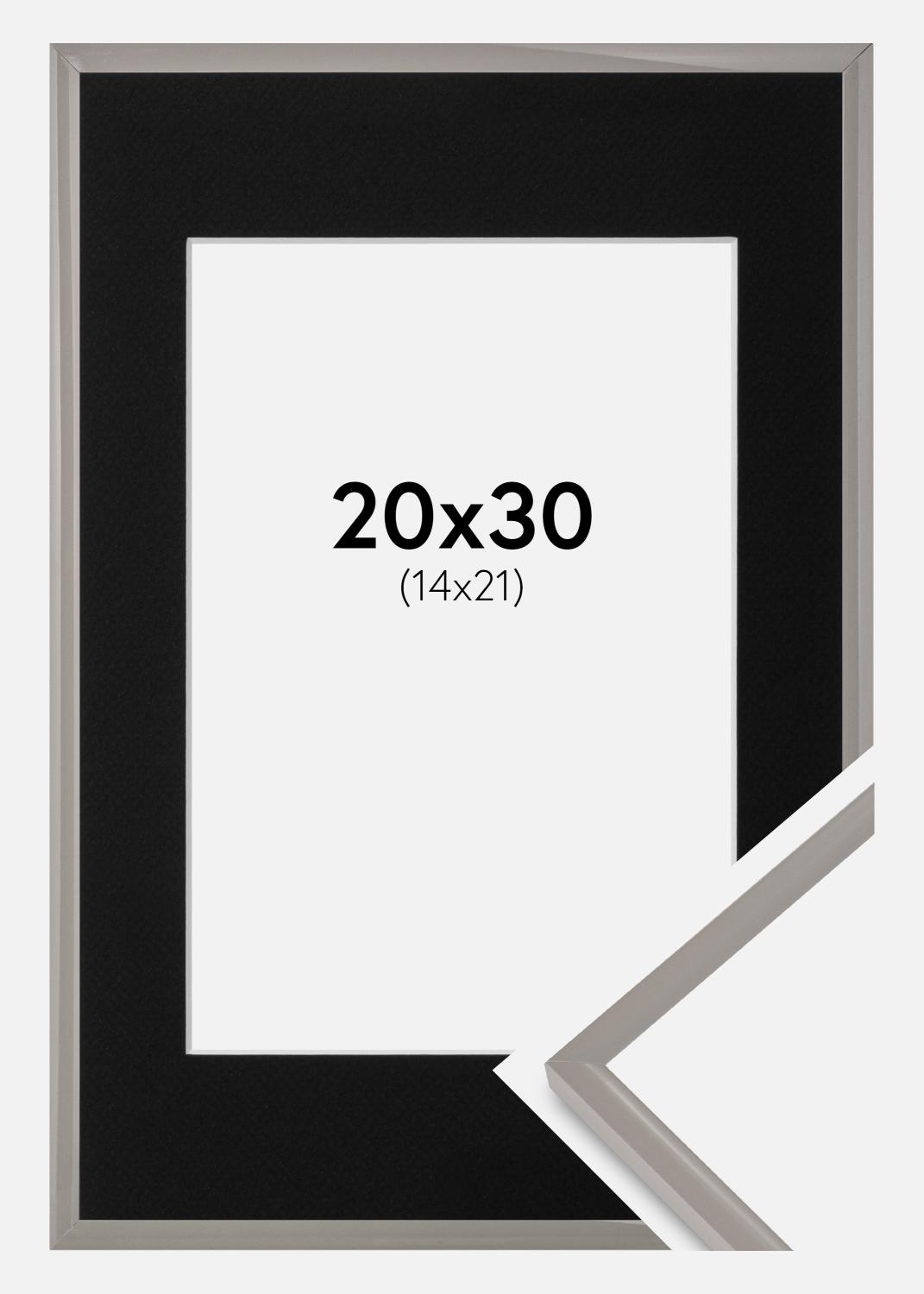 Product Image for Rahmen New Lifestyle Earth Grey 20x30 cm - Passepartout Schwarz 15x22 cm