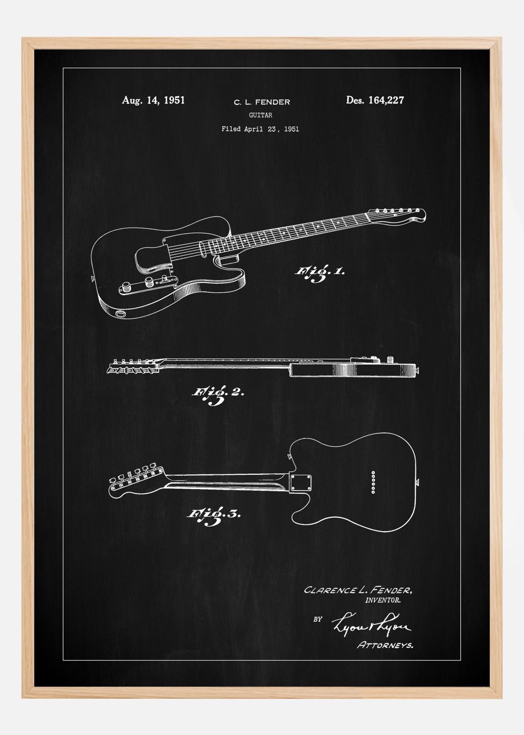 Product Image for Patent Print - Guitar - Black Poster (70x100 cm)