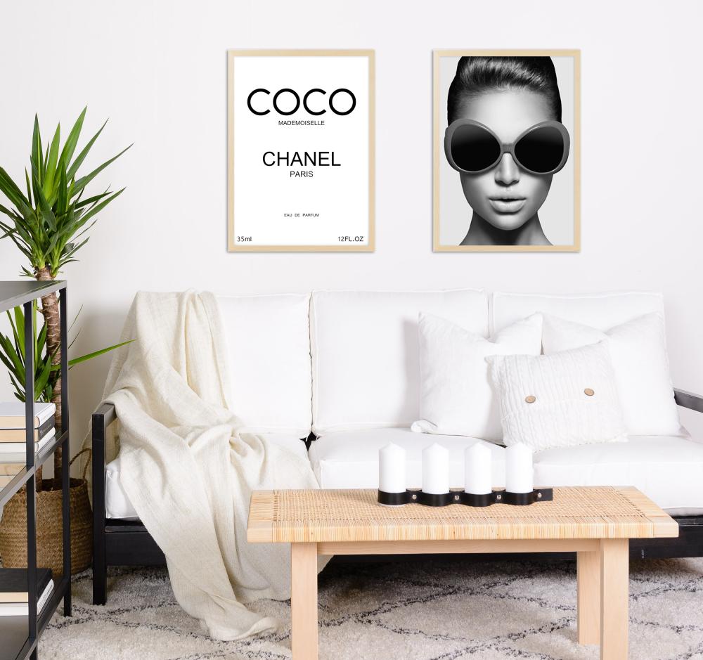 Estancia Coco Chanel Paris Black - 50x70 cm