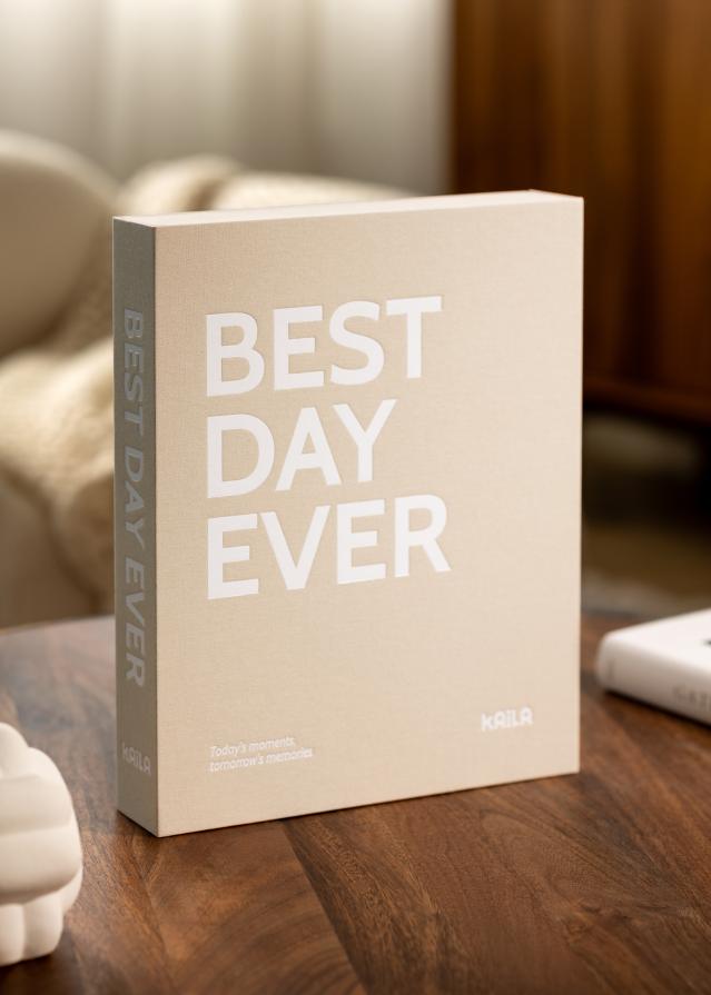 BGA KAILA BEST DAY EVER Creme - Coffee Table Photo Album (60 Schwarze Seiten)