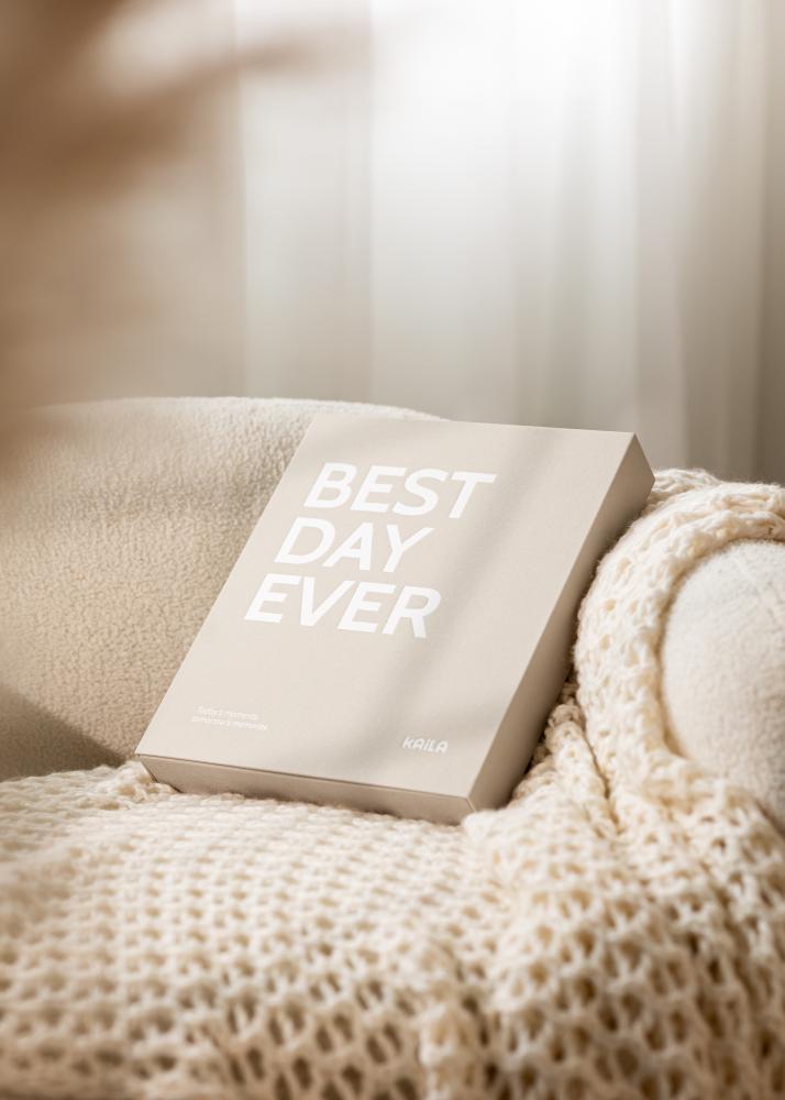 BGA KAILA BEST DAY EVER Creme - Coffee Table Photo Album (60 Schwarze Seiten)