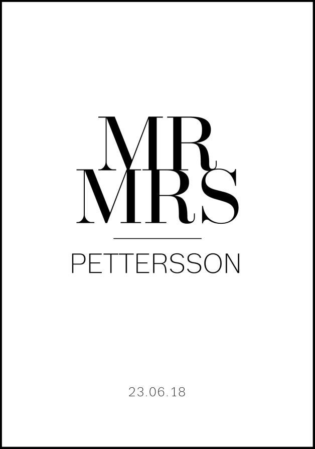 Personlig poster Mr & Mrs