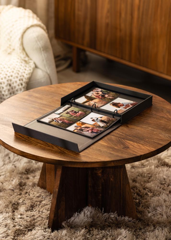 KAILA KAILA MEMORIES Black/White - Coffee Table Photo Album (60 Schwarze Seiten)