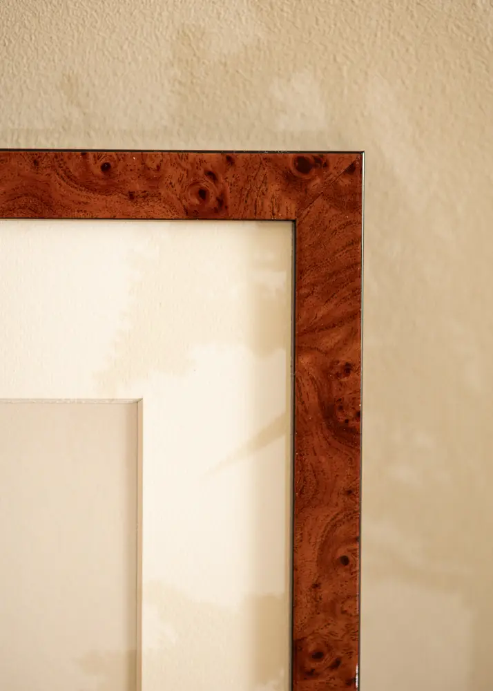 Mavanti Rahmen Hermes Acrylglas Burr Walnut 29,7x42 cm (A3)