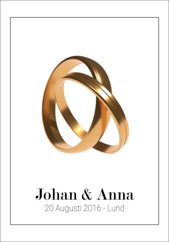 Personlig poster Wedding Rings