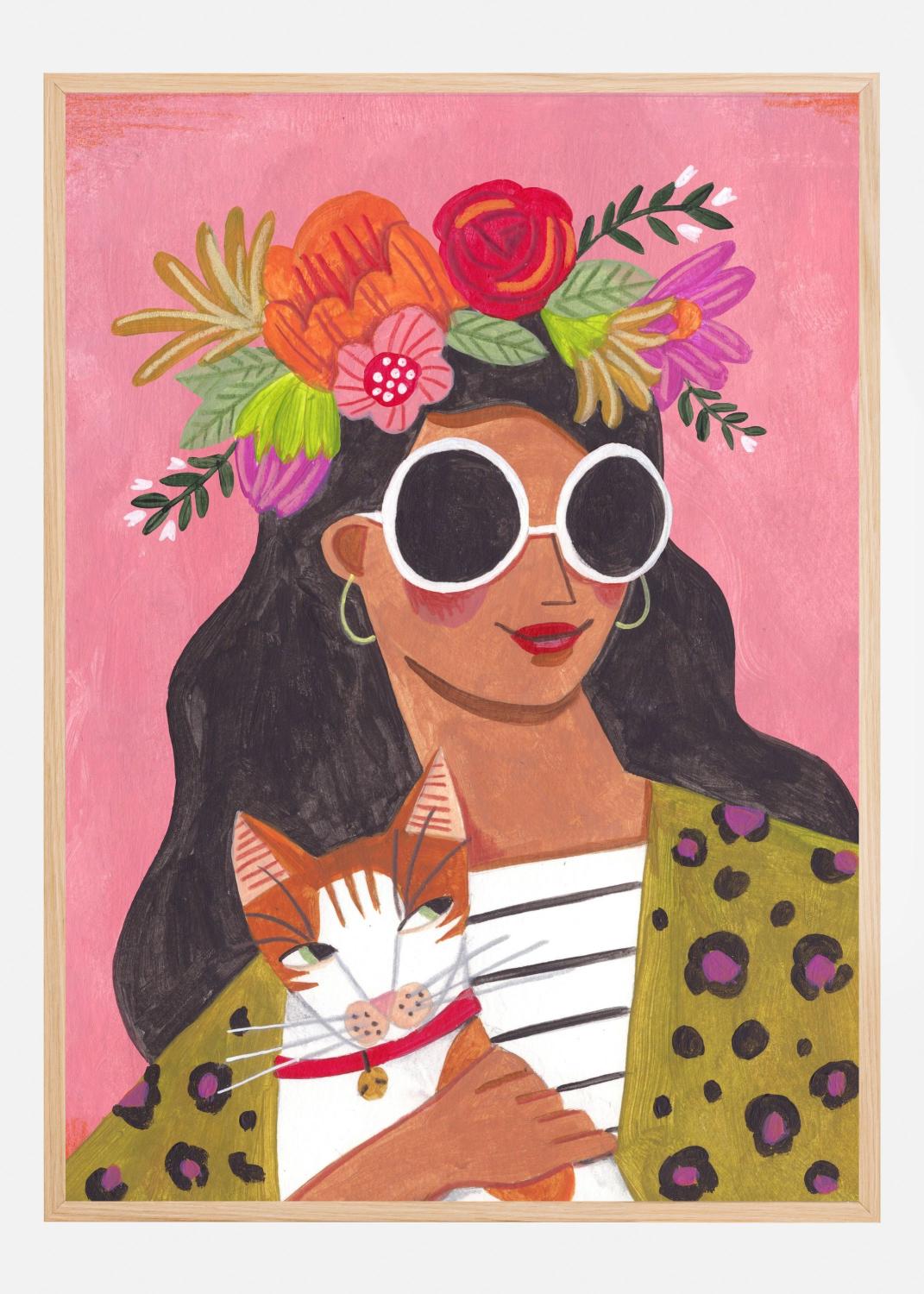 Product Image for Cat lady Poster (21x29.7 cm (A4))