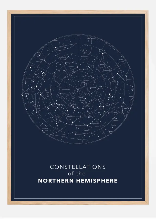 Bildverkstad Northern hemisphere Dark Poster