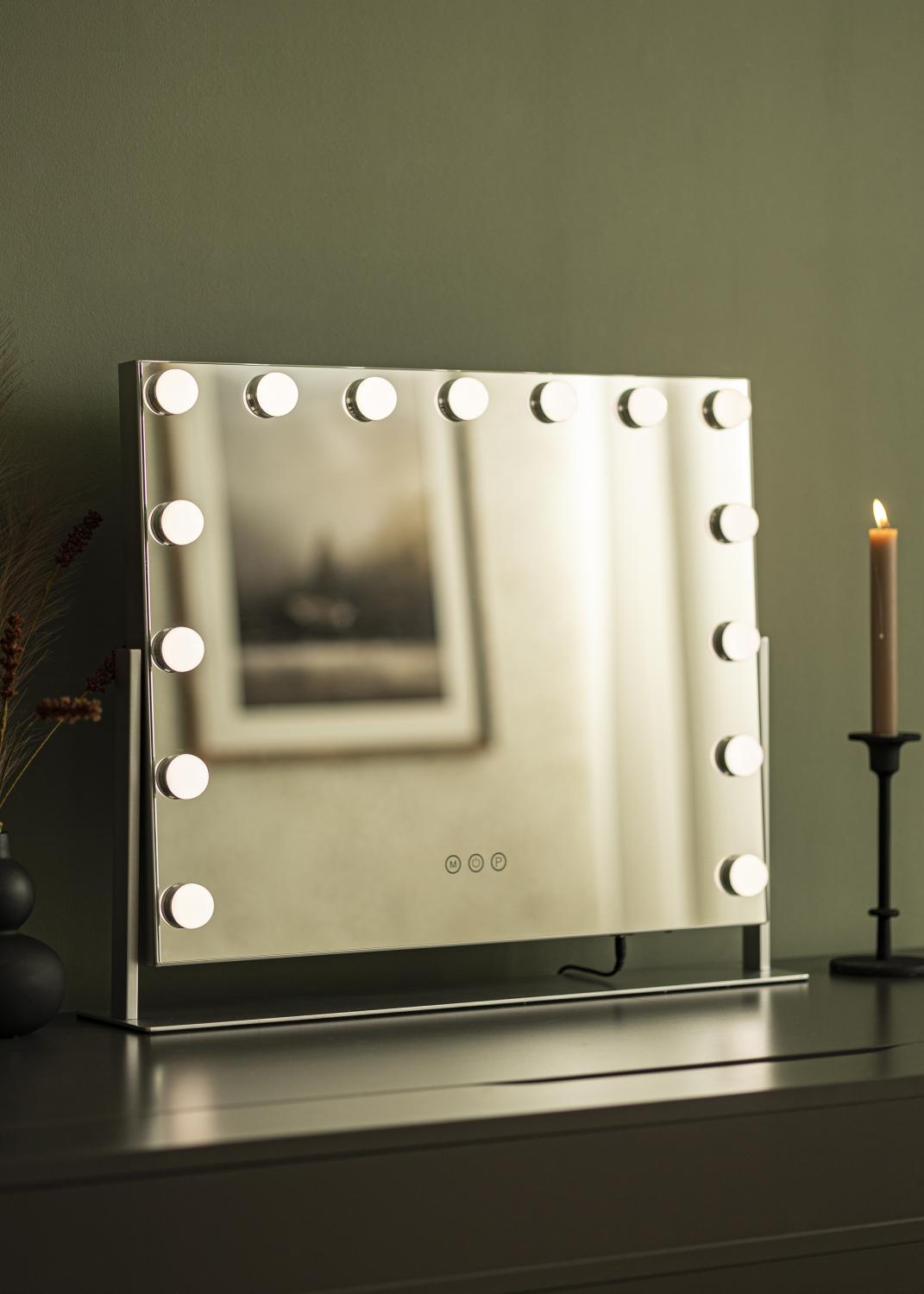 Product Image for KAILA Kosmetikspiegel Soft Corner LED Silber 60x52 cm