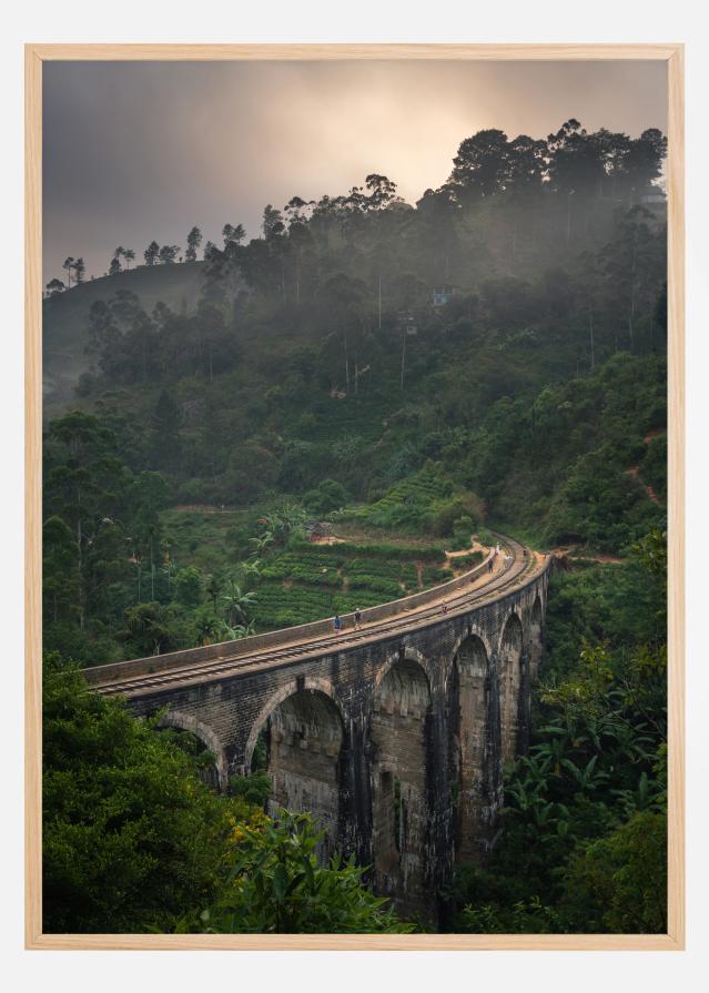 Bildverkstad Jungle train rails Poster