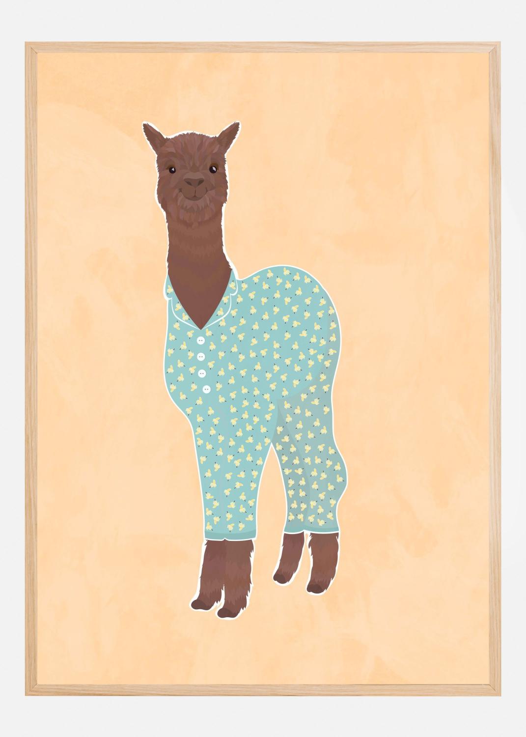 Product Image for Llama In Pjs Banana Orange Poster (30x40 cm)