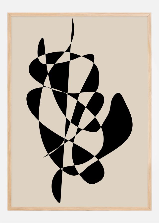 Bildverkstad Abstract Black Shapes Artwork Poster