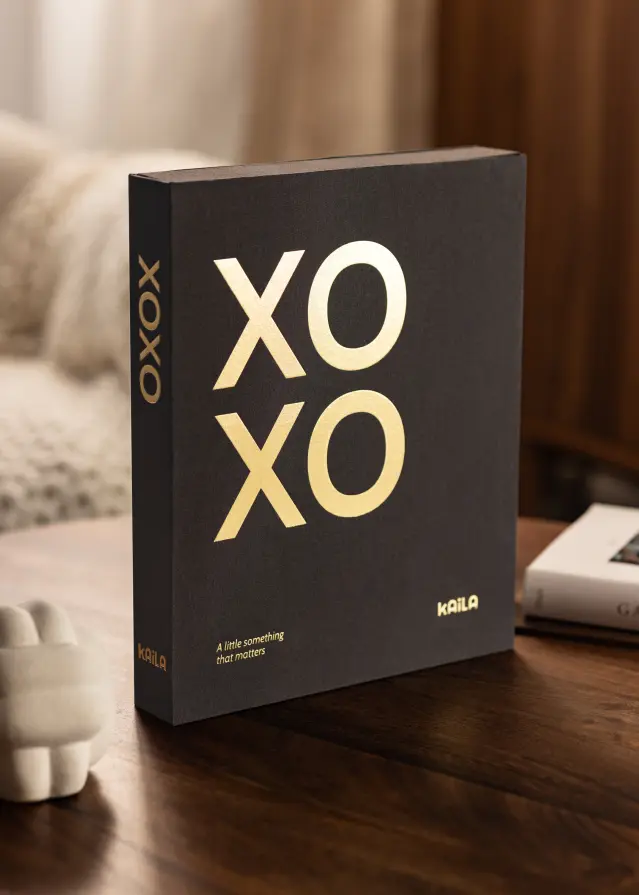 KAILA KAILA XOXO Black - Coffee Table Photo Album (60 Schwarze Seiten)