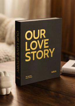 KAILA KAILA OUR LOVE STORY Black - Coffee Table Photo Album (60 Schwarze Seiten)