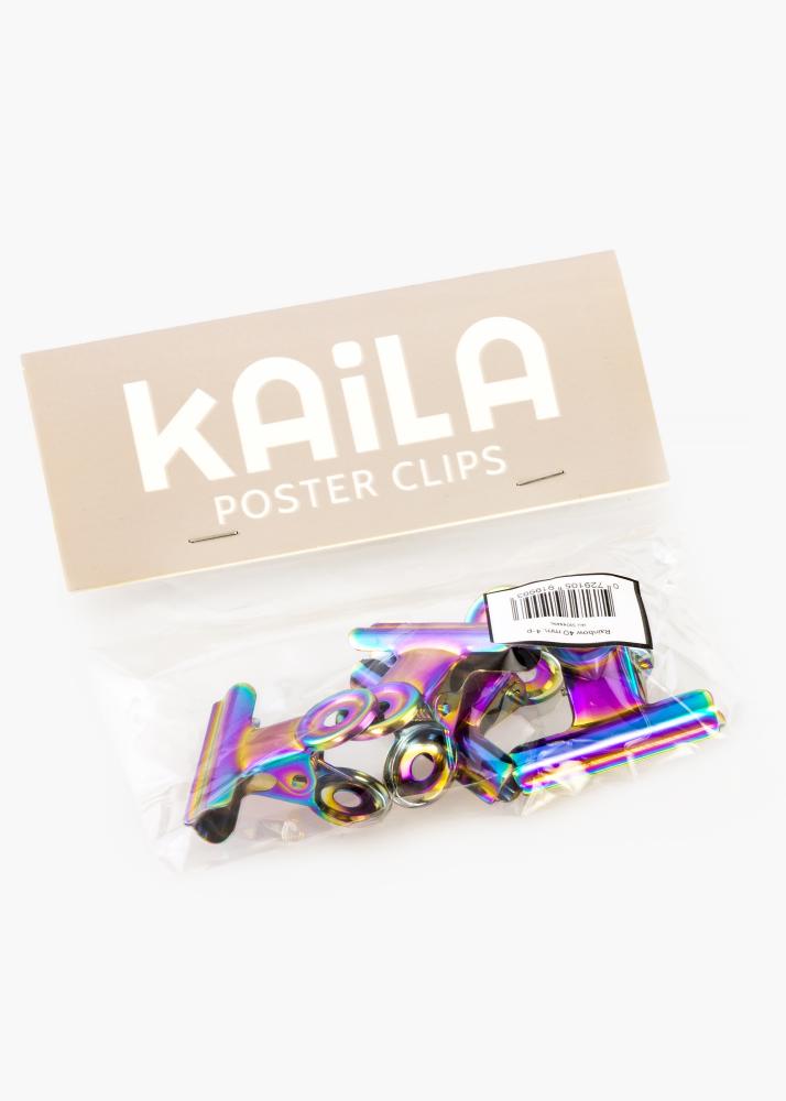 KAILA KAILA Poster Clip Rainbow 40 mm - 4-p