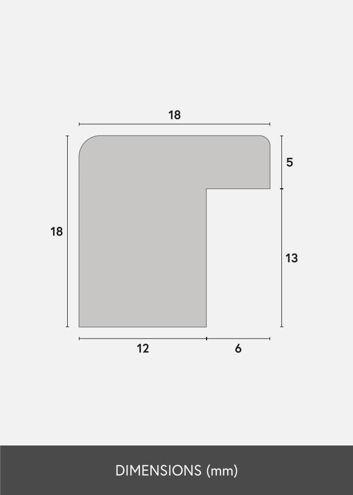 Ram med passepartou Rahmen Selection Silber 70x90 cm - Passepartout Weiß 60x80 cm