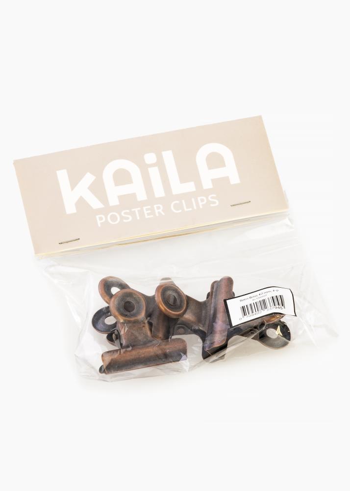 KAILA KAILA Poster Clip Retro Brass 40 mm - 4-p