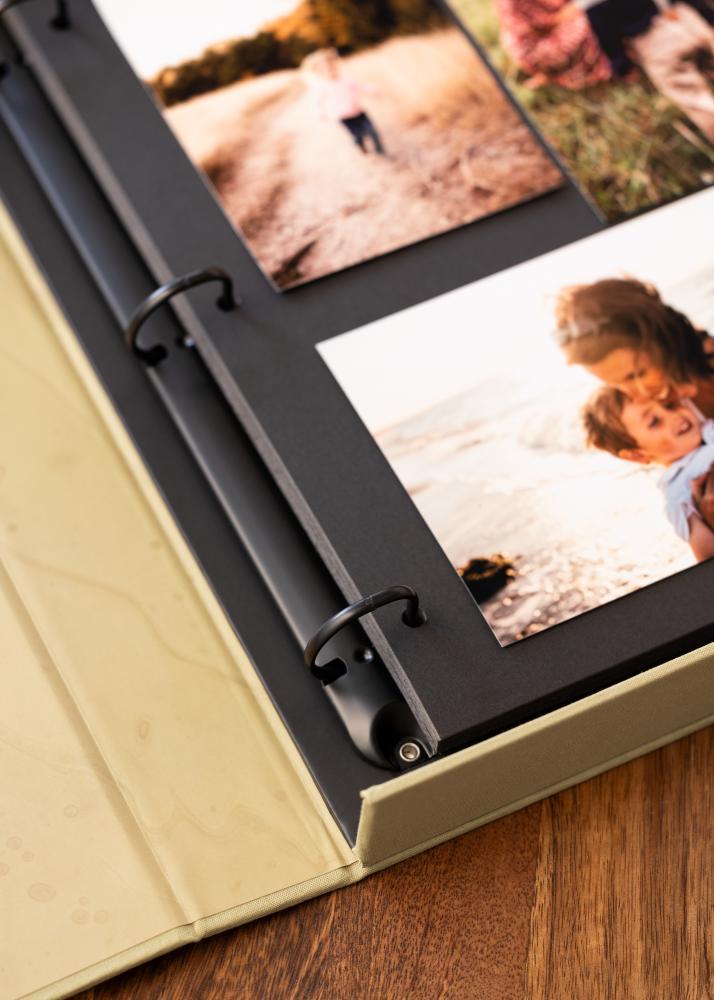 BGA KAILA MEMORIES Vanilla - Coffee Table Photo Album (60 Schwarze Seiten)